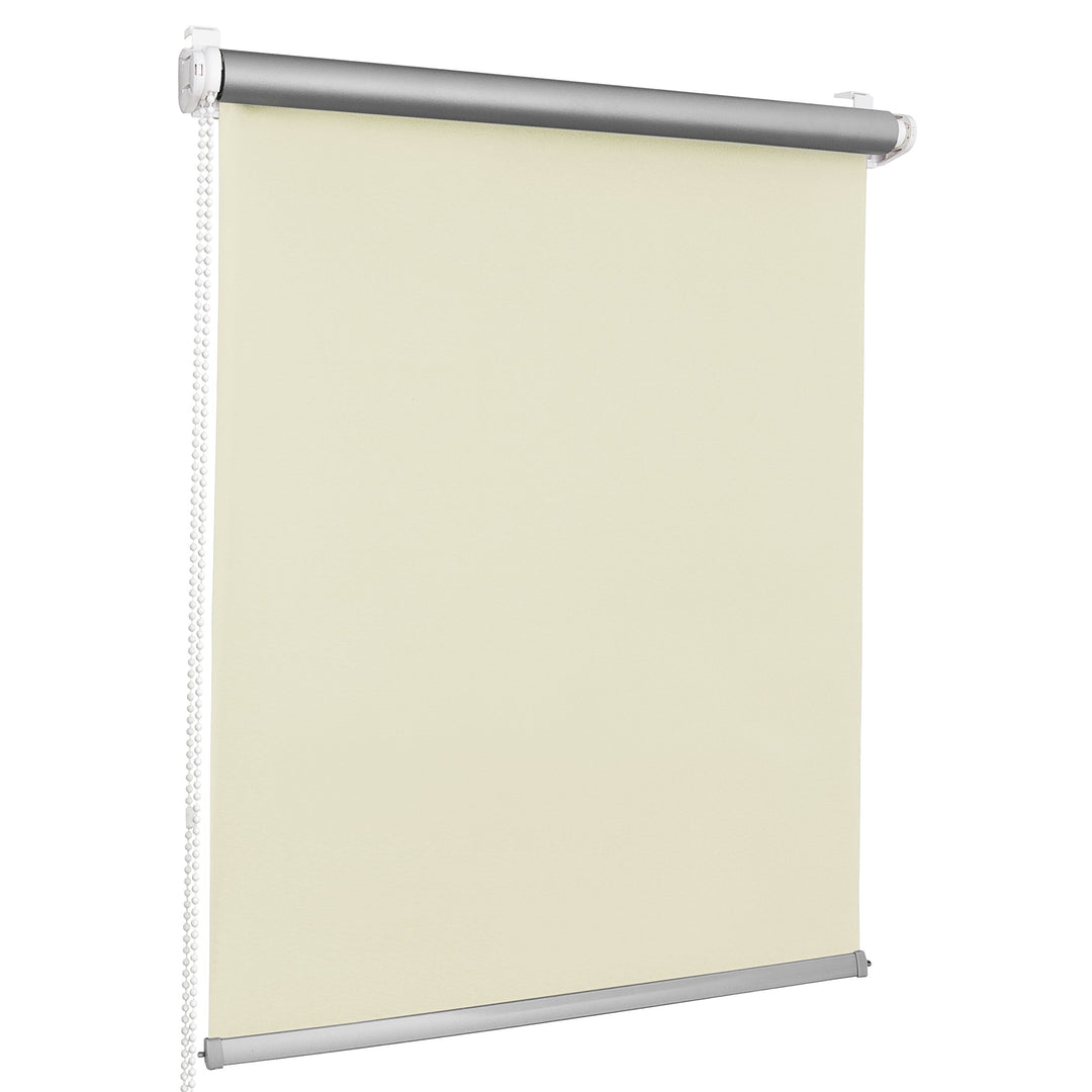 ROLLMAXXX Thermo Verdunkelungsrollo Klemmfix ohne Bohren (100 x 150 cm, Creme) 100 x 150 cm Creme, 1