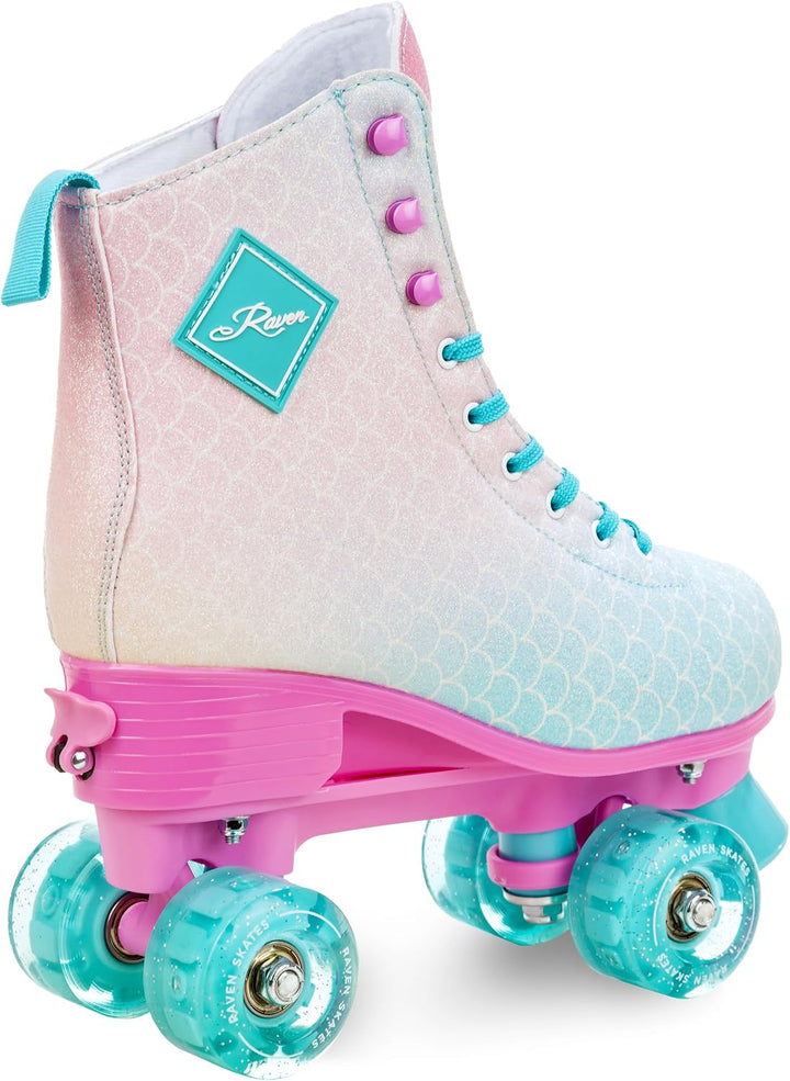 RAVEN Rollschuhe Roller Skates für Kinder Erwachsene Mädchen Damen verstellbar 39-42 (25-26,5cm) Mid