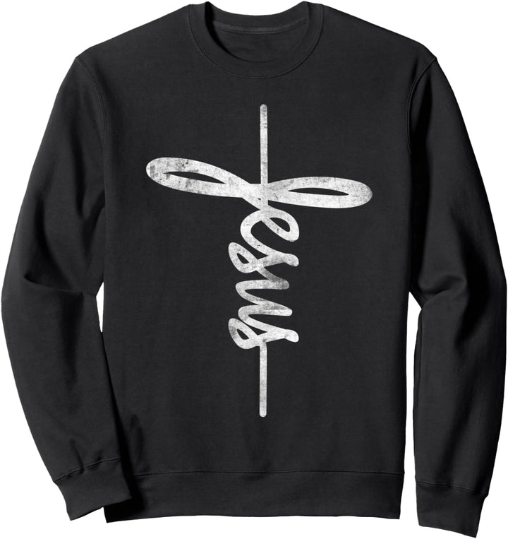 Jesus Kreuz Handschrift Christliche Frauen Sweatshirt
