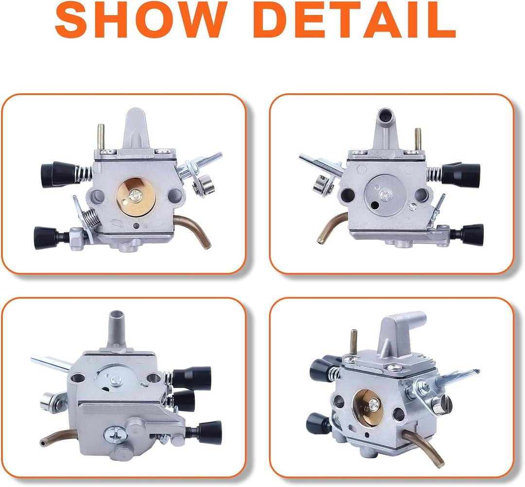 Mtanlo Zündspule Vergaser Kit für Stihl FS120 FS200 FS250 FS300 FS350 Trimmer mit Luftfilter Zündker