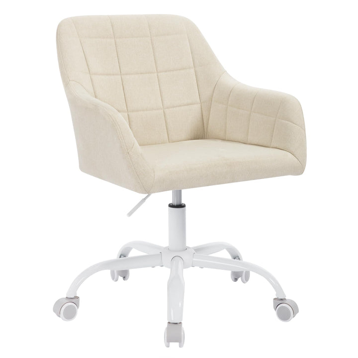 WOLTU Schreibtischstuhl drehbar, Schminktisch Stuhl, Drehstuhl mit Rollen, Bürostuhl ergonomisch, Se