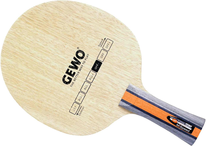 GEWO Hybrid Carbon M/Speed Off- Tischtennisholz/Carbon-Technologie für maximale Kontrolle & Power/Of