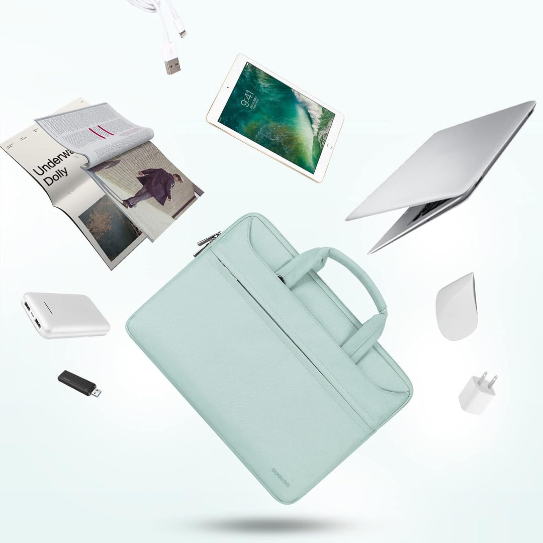 DOMISO 14 Zoll Wasserdicht Laptop Tasche Aktentasche Schultertasche Notebooktasche für 14" Lenovo Id