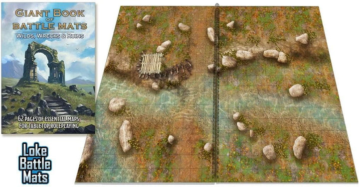Loke BattlematsGiant Book of Battle Mats Wilds, Wrecks & Ruins