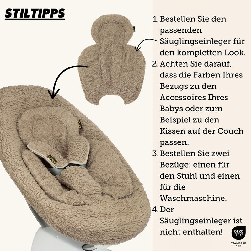 Ukje Liner Schwingbezug kompatibel mit 4moms MamaRoo 5, Multi-Motion Baby Schaukel, Baby Schaukelbez