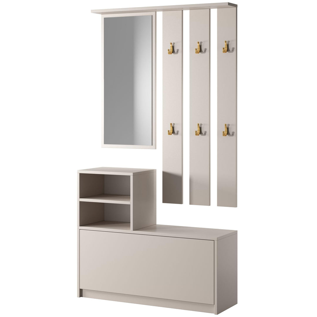 Selsey Yesfir Elegantes Eingangs-Set, 160 x 85 x 24 cm – Anrichte Aufbewahrung Kaschmir mit rechteck