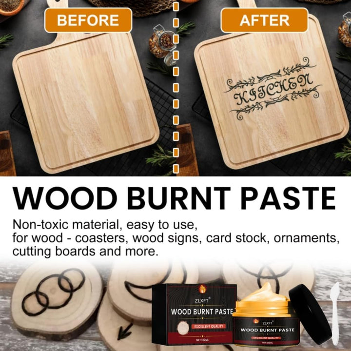 Holzbrennpaste Brennpaste Gel,2pcs Multifunktionales DIY Brandmalerei für Holz,Holzbrennpaste,Wood B