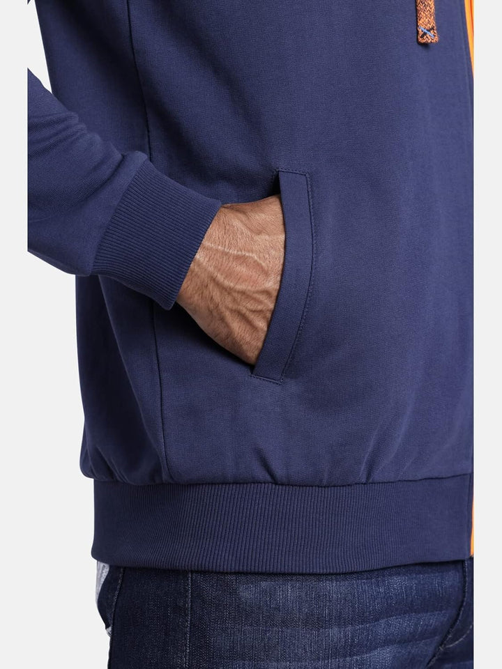 Jan Vanderstorm Herren Sweatjacke Roderich, Dunkelblau
