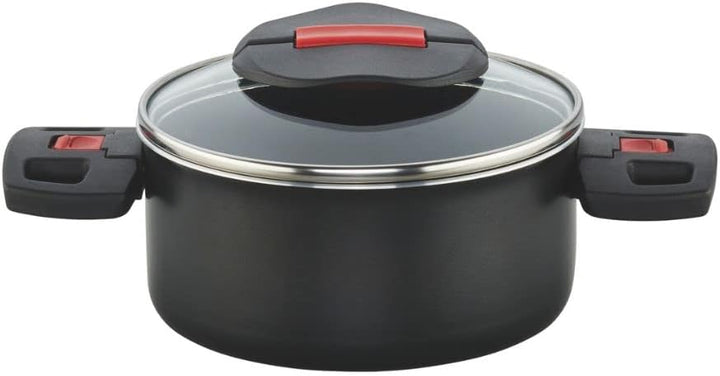 Ballarini Click &amp; Cook Topf 16 cm 81250D.16 aus Aluminium mit Keravis-Antihaftbeschichtung und einkl