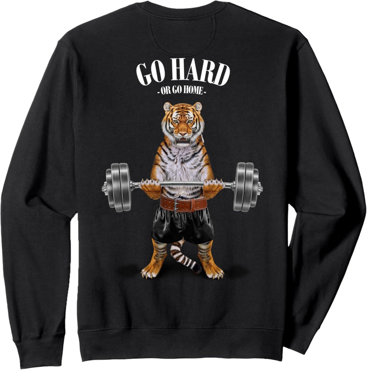 Tiger, der Gewichte im Fitnessstudio hebt Sweatshirt