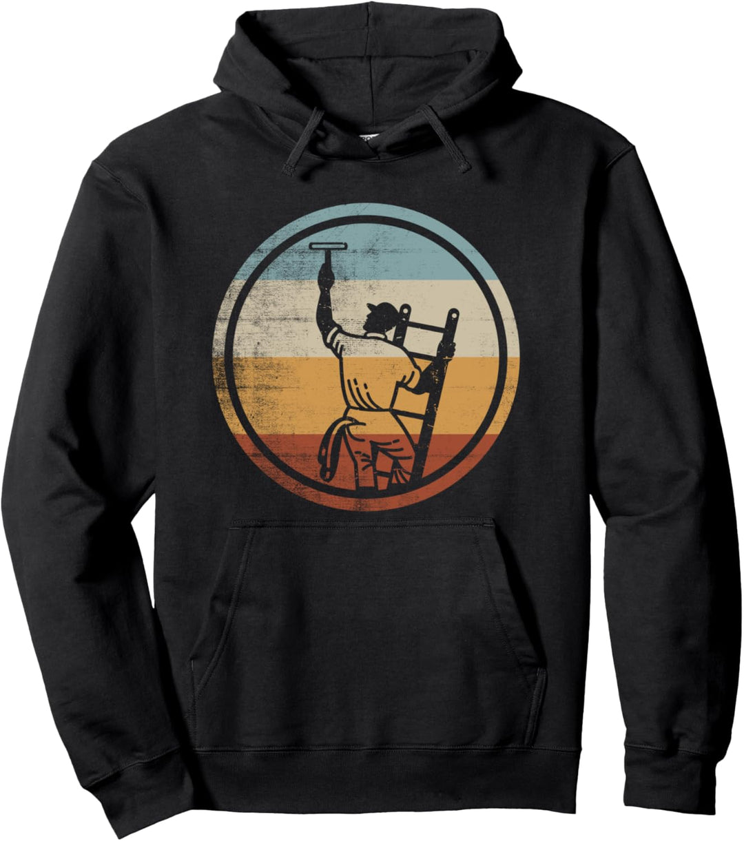 Retro Vintage Fensterreinigung Design Fensterputzer Pullover Hoodie