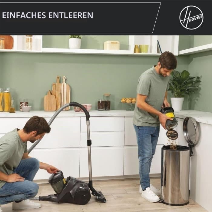 Hoover Bodenstaubsauger mit Tierhaardüse für alle Bodenarten – leichter &amp; kompakter beutelloser Stau