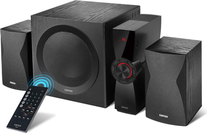 Edifier CX7 Aktives 2.1 Home-Entertainment-System mit Bluetooth V5.0, 21cm (8 Zoll) Subwoofer und In