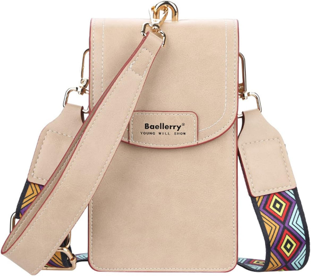 PORRASSO Handy Umhängetasche Damen Mode Handytasche PU Schultertasche Mädchen Geldbörse Crossbody Ba