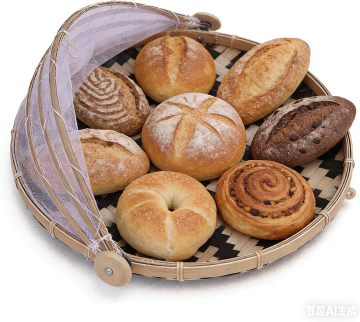 Zelt-Korb - Lebensmittel-Servierkorb, Netzkorb, handgewebt, für Picknick, Lebensmittelabdeckung, Out