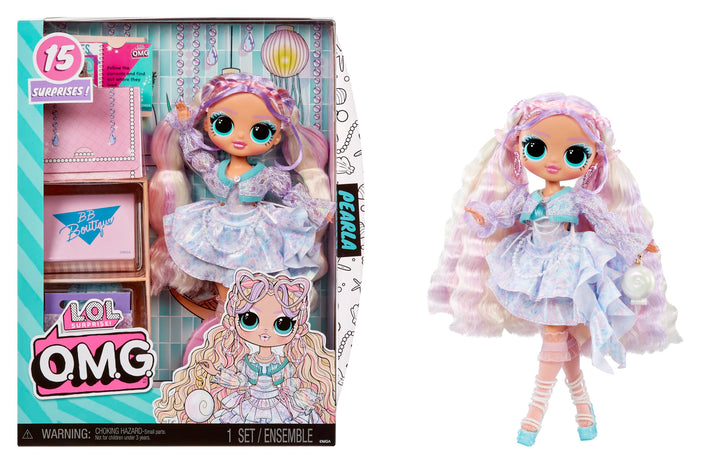 L.O.L. Surprise! OMG Modepuppe Pearla mit 15 Überraschungen - Puppe mit Mode und Accessoires im Meer