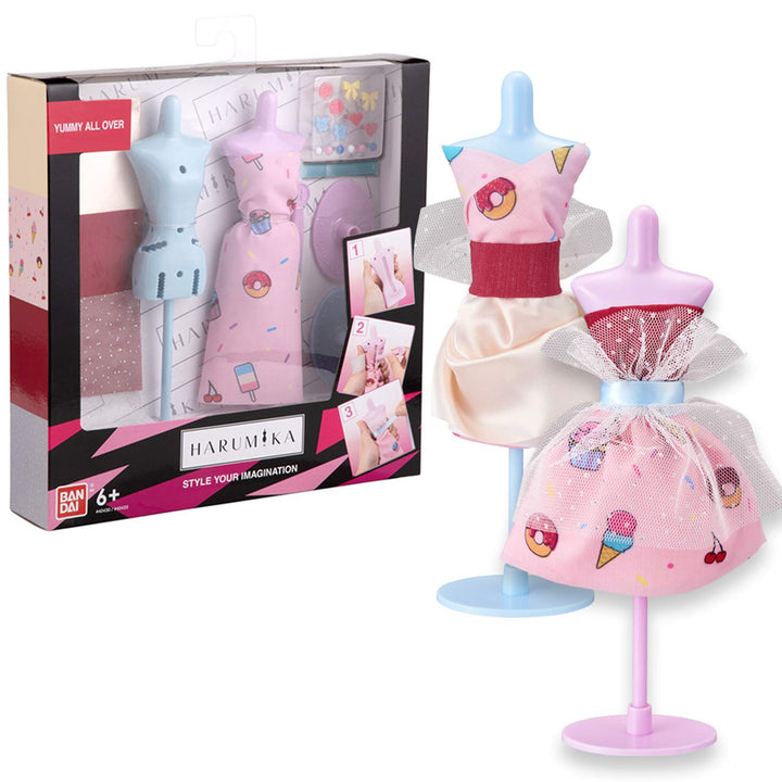 Bandai Harumika – Designer-Set Deluxe – Thema Yummy All Over – Bastelset – Kreiere ohne Nadel und Fa
