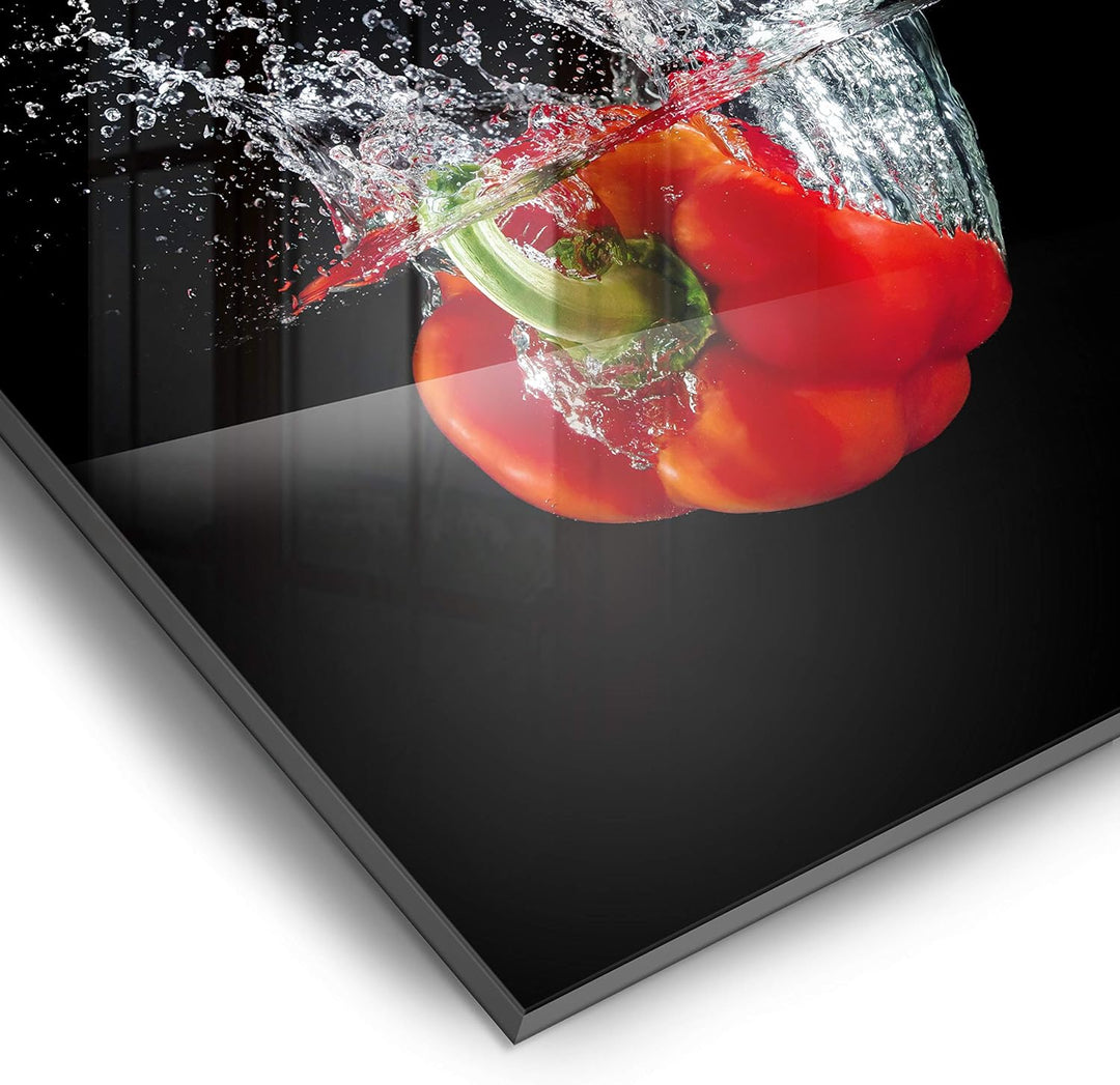 murando Spritzschutz Glas für Küche 80x80 cm Küchenrückwand Küchenspritzschutz Fliesenschutz Glasbil