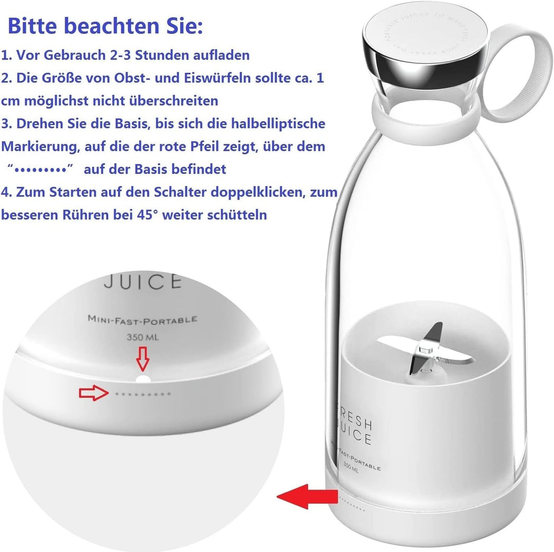 Blender Smoothie Makers, 350ml Tragbarer Mixer Mini Jug Blenders, Multifunktionaler persönlicher Mix