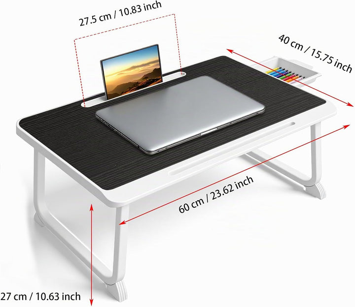 Laptop Bett Schreibtisch, Laptoptisch für Frühstück im Bett, Arbeit, Homeoffice, Laptopständer für S