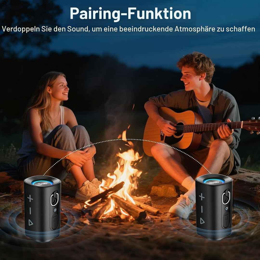 Bluetooth Lautsprecher mit Licht, Musikbox Bluetooth 5.4, 30W Max Dual Lautsprecher,30 Std Akku,Bass