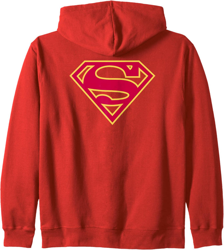 Superman Red & Gold Shield Grey Kapuzenjacke