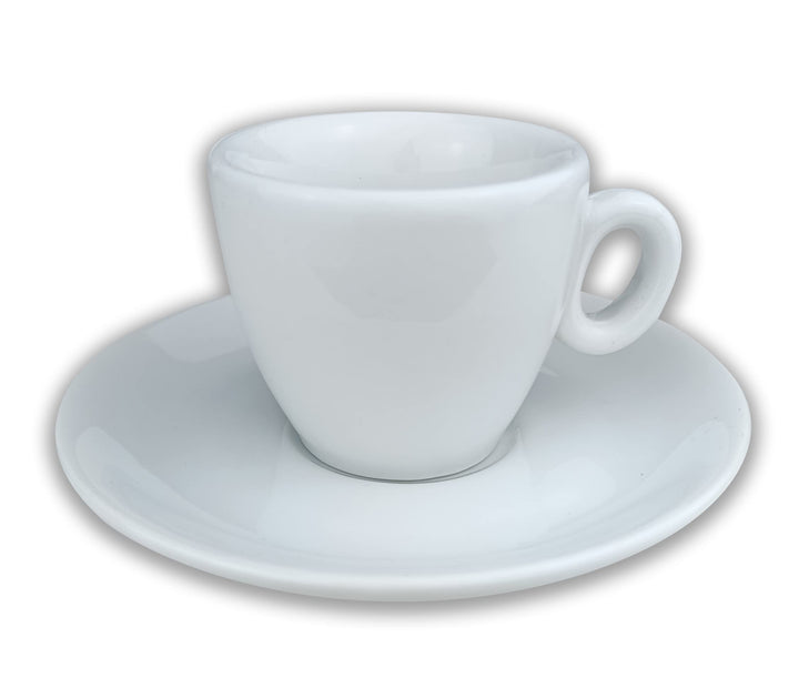 Ikolife Espressotassen Set - dickwandig – 4-teilig – 59 ml – Made in Italy (2 Tassen + 2 Untertassen