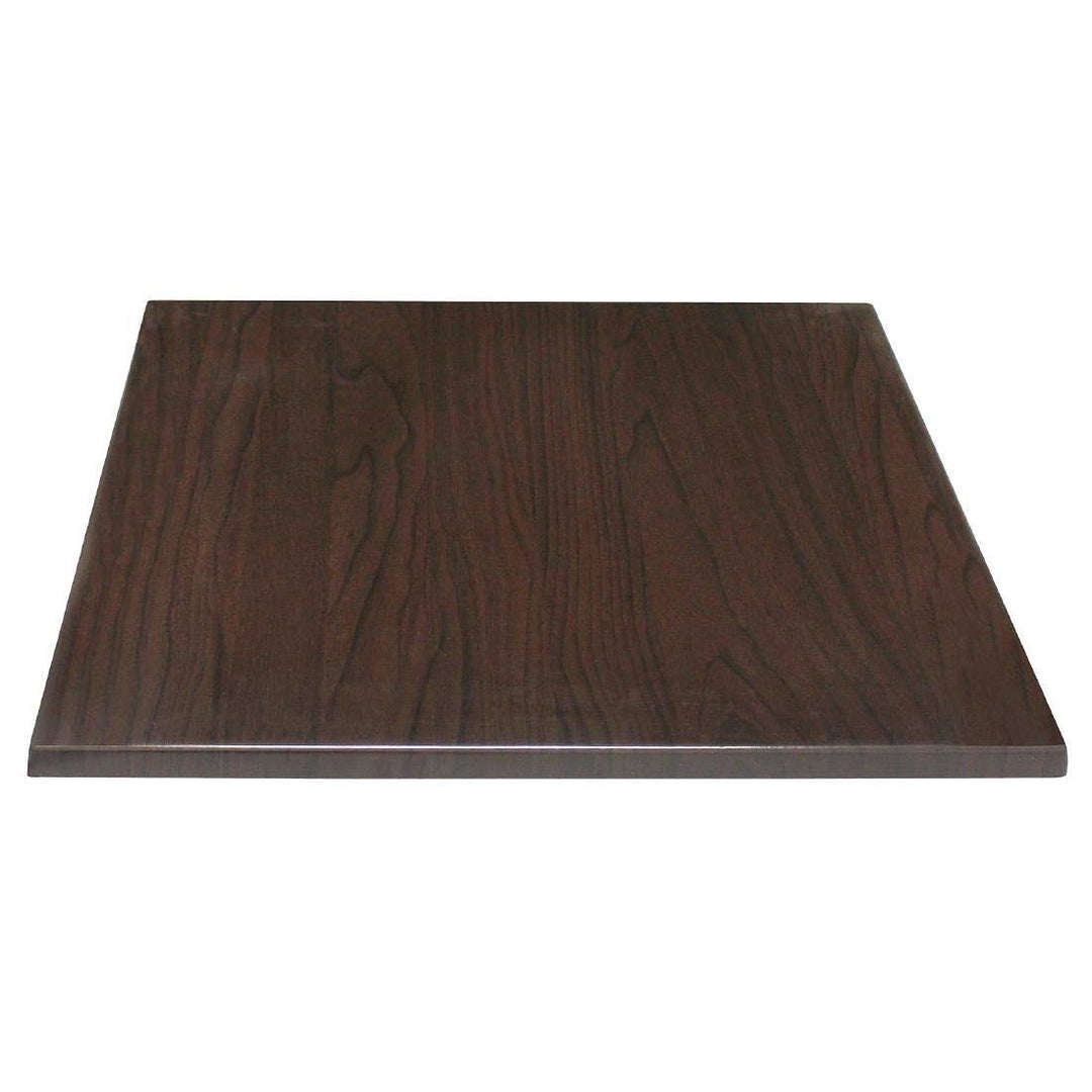 Bolero Square Table Top Dark Brown - 600mm 600(L) x 600(W)mm, 600(L) x 600(W)mm