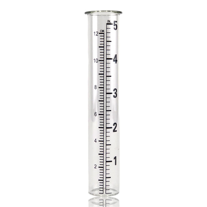 Crispe home & garden Regenmesser-Glas Durchmesser 2,5 cm Höhe 14 cm - Ersatzglas für Edelrost Deko-S