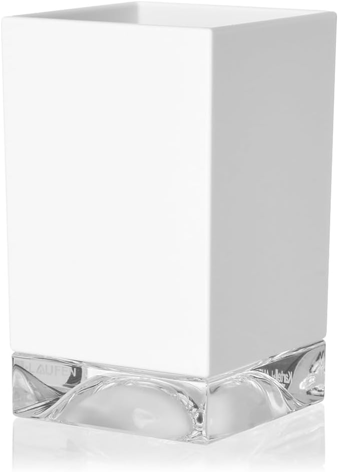 Kartell Boxy Zahnbürstenhalter, Plastik, Weiss, 7 x 7 x 12 cm Porta spazzolino Bianco, Porta spazzol