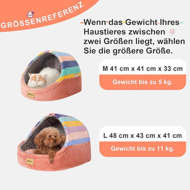 Jiupety Nettes Katzenhöhle, Katzenhaus Katzenkorb, Katzenbett mit rutschfestem Boden, Katzenkörbchen