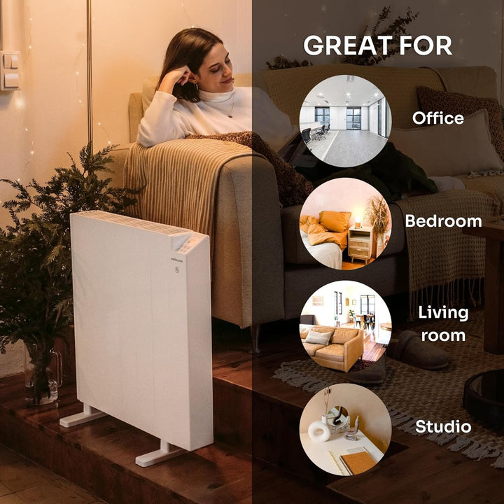 Mellerware - Heizkörper Energiesparend Comfy! 1200W WIFI | 3 Stufen + Einstellbare Temperatur | Time