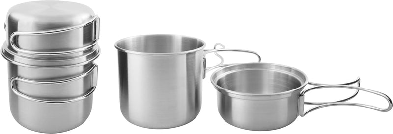 Tatonka Camping-Kochgeschirr Picnic Set III (10-teilig) - Edelstahl-Geschirr fürs Picknick zu dritt