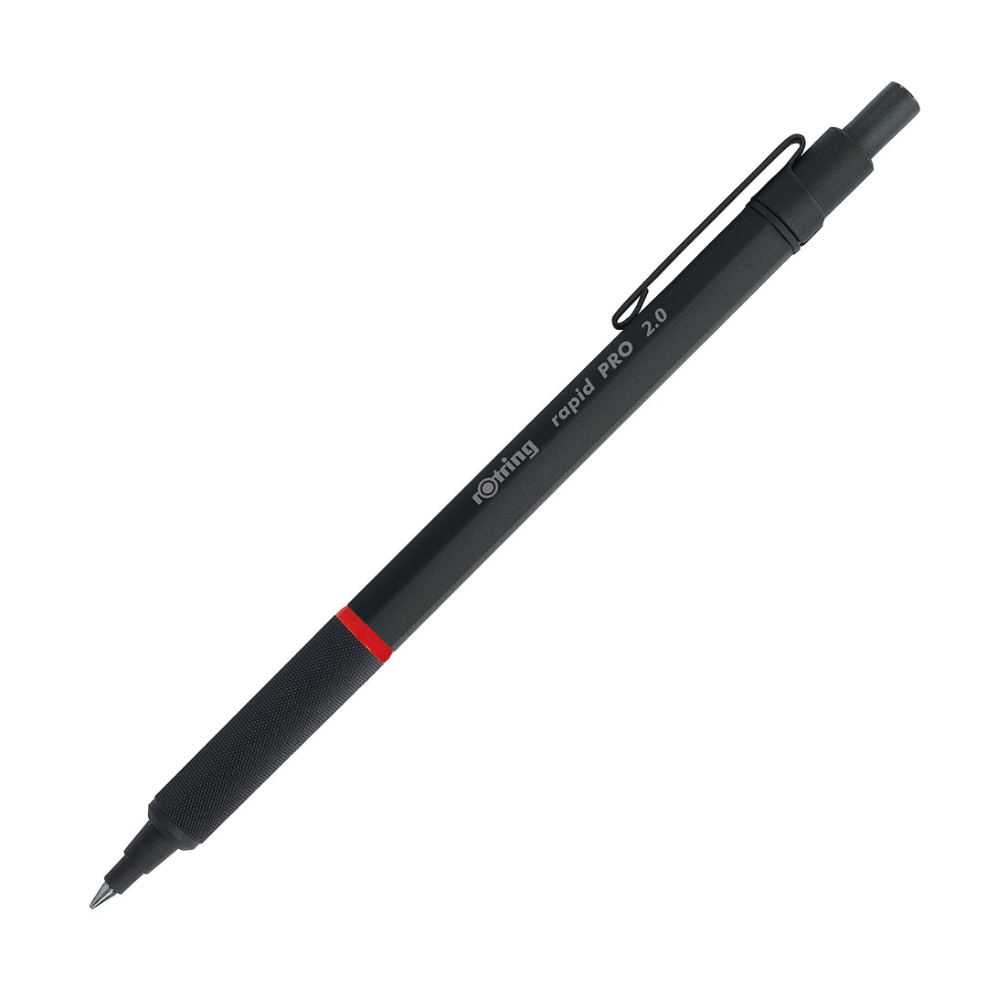 rOtring Rapid PRO Druckbleistift mit Einzug , 2,0 mm , Schwarz 1 stück (1er Pack) Single Schwarz, 1