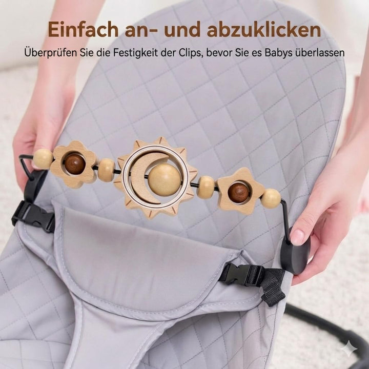 Spielzeug für Babywippe, kompatibel mit Baby Björn Bouncer Balance Soft &amp; Bliss, drehbare Holzspielz