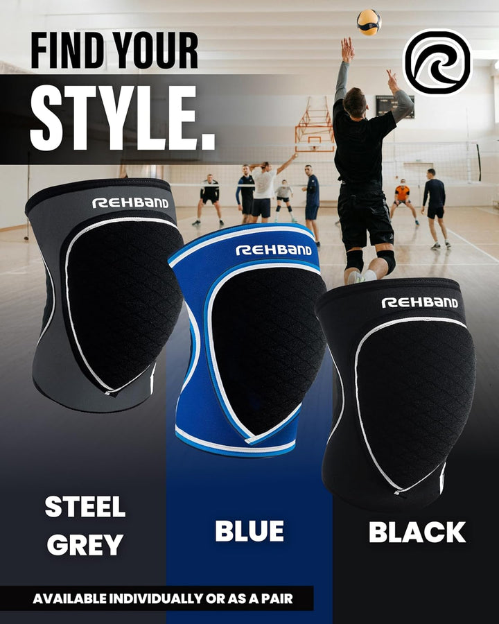 Rehband Knieschützer für Volleyball, Handball & Hallensport, Neopren Knieschoner komfortabel & engan