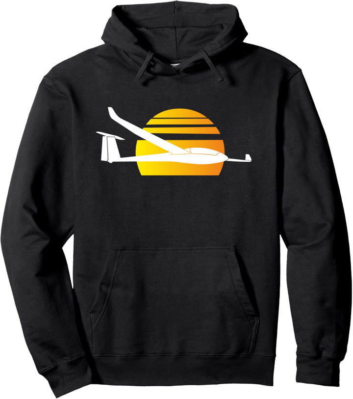 Sonnenuntergang Segelflieger Segelflugzeug Pilot fliegen Pullover Hoodie