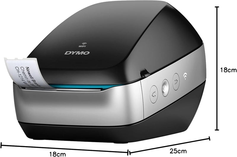 DYMO LabelWriter Wireless Etikettendrucker, Drucken Sie Etiketten mit Wi-Fi & USB, 300 dpi. Thermodi