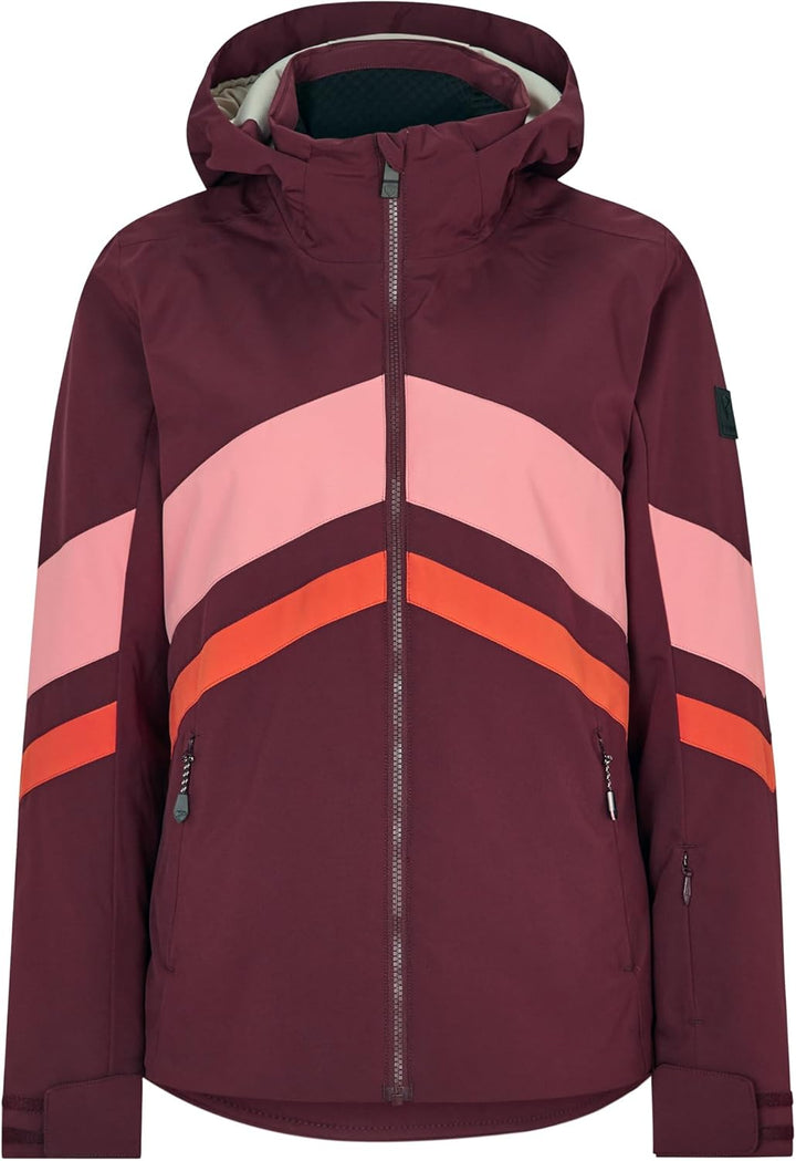 Ziener Damen Telia Ski-Jacke/Winter-Jacke | warm, atmungsaktiv, wasserdicht (1er Pack) 36 velvet red