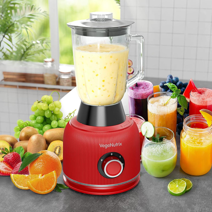 1500W Küchenmaschine und Mixer Kombination, 2,5L Zerkleinerer für Fleisch, Gemüse und Teig, 2L Stand