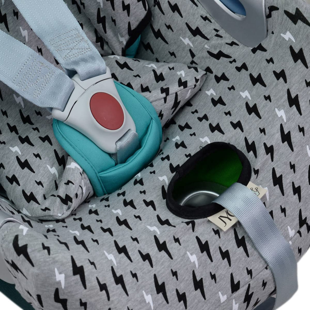 JYOKO Kids Bezug für Autositz kompatibel mit Cybex Aton Cloud- Q-M-2-4-5, aus Baumwolle (Aton Q, Bla