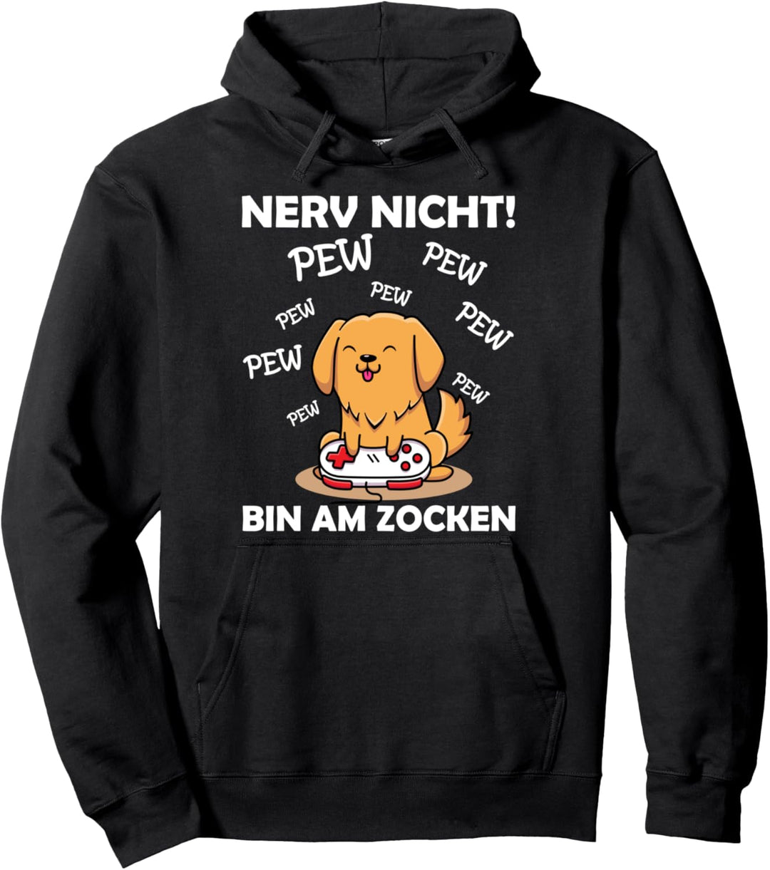 Gamer Spruch Gaming Hund Gaming Headset Gamer Nerd Pullover Hoodie