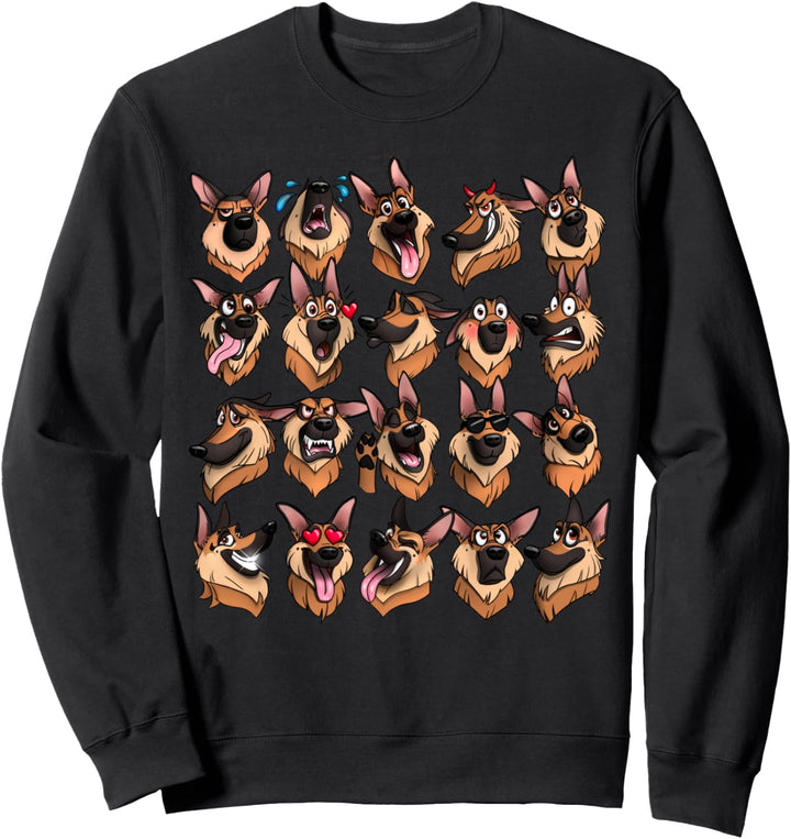 Deutsche Schäferhunde Emotes und Ausdrücke Sweatshirt