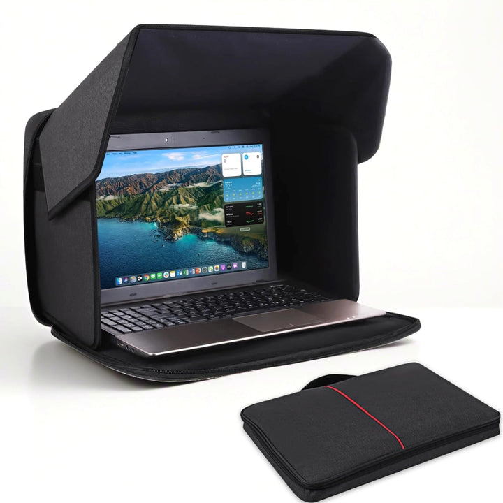VBESTLIFE Laptop Sonnenschatten, Laptop Sun Blendung Schild Privatsphäre Bildschirmhaube, Faltbare L