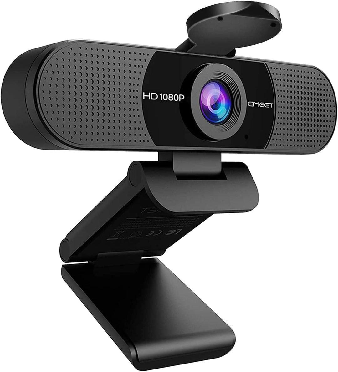 EMEET Full HD Webcam - C960 1080P Webcam mit Objektivabdeckung & Dual Mikrofon, 90 ° Streaming Kamer