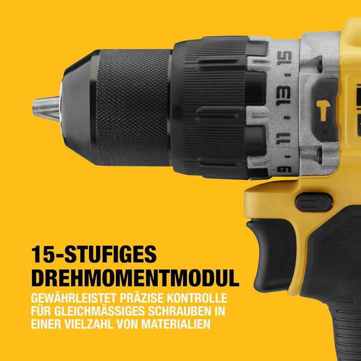 DEWALT 12V 2-Gang Akku-Schlagbohrschrauber DCD706D2 (2.0Ah, bürstenlos, mit Vollmetallgetriebe & 15-