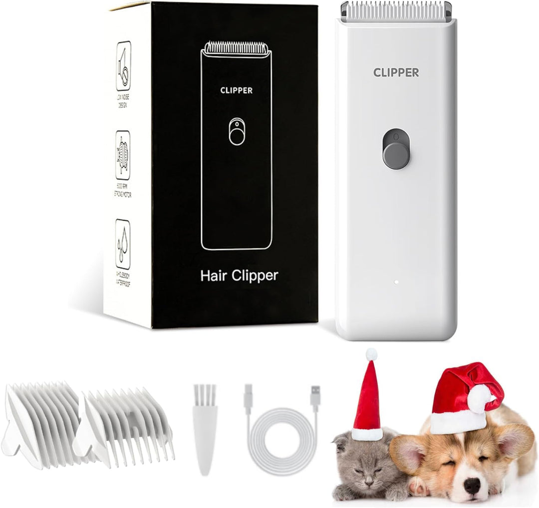 ENSSU Hundeschermaschine, kabelloses, wiederaufladbares Hundepflege-Set Katzenhaarschneidemaschine f
