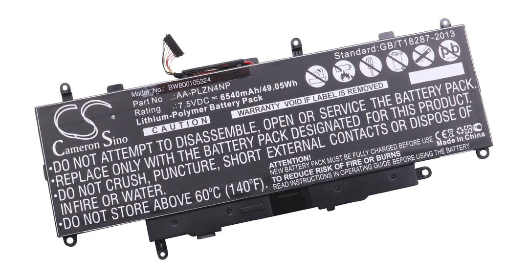 vhbw 1x Akku Ersatz für Samsung AA-PLZN4NP für Notebook (6540 mAh, 7,5 V, Li-Polymer)