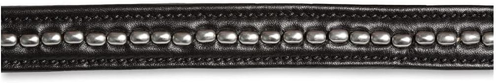 Kieffer Trensenzaum Ultrasoft Professional braun mit silberfarbenen Metallperlen VB, VB
