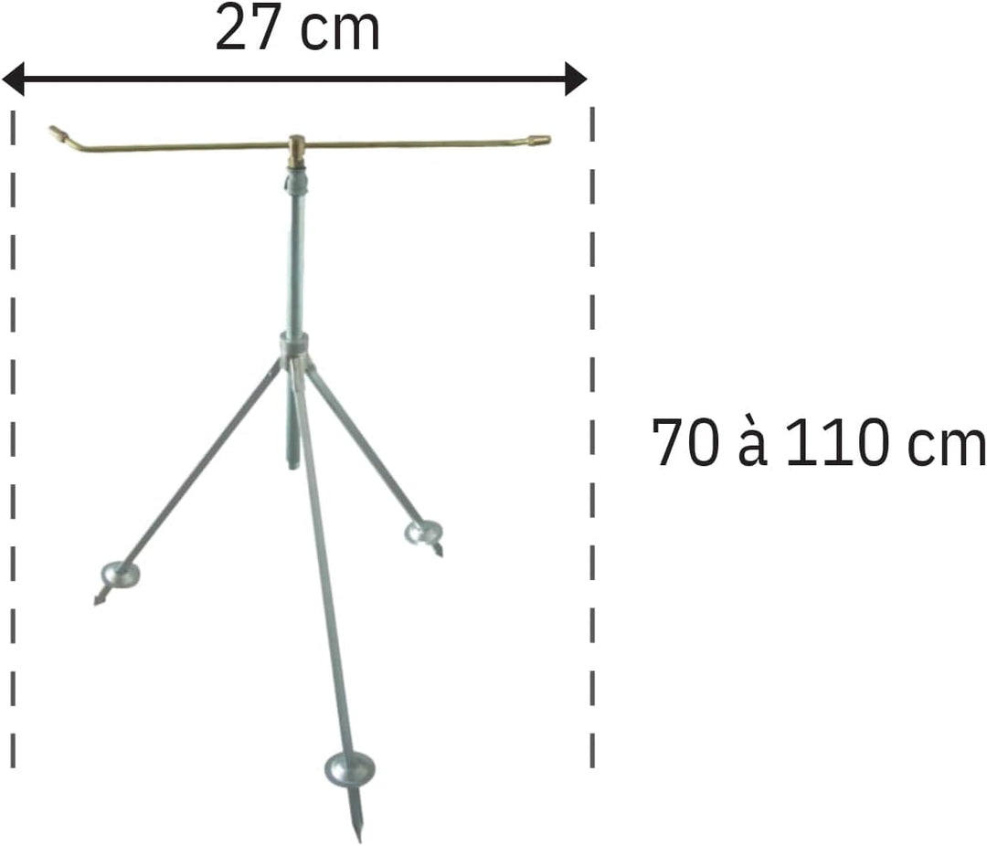 Boutt 0184255 TH Rotierende Spritze auf Dreibein-Stativ (Höhe 70 cm Metall Standfuss